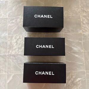 Set of three empty CHANEL Sunglass boxes
